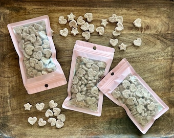 Bunny Treats - small hearts and stars | all natural healthy treats for small pets | guinea pigs | rabbits