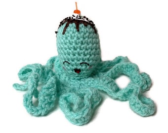 Candy Octopus Plush, Crochet Octopus Plushie, Octopus Desk Buddy, Regalos extraños, Kawaii Plushies, Foodimal Plush, Regalo para adolescentes, Cosas lindas