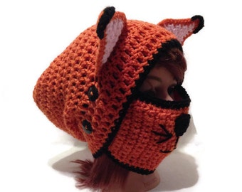 Sombrero de zorro, máscara de zorro, sombrero holgado de zorro, sombrero con máscara facial, gorro con orejas de zorro, cosplay de zorro, sombrero con orejas, orejas de zorro, sombrero de zorro naranja, disfraz de zorro, zorros