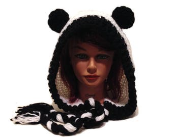 Panda Bear Hood, Panda Bear, Panda Gifts, Bear Cosplay, Festival Hoods, Hat with Ears, Bear Hat, Kawaii Panda, Panda Ears, Panda Costume