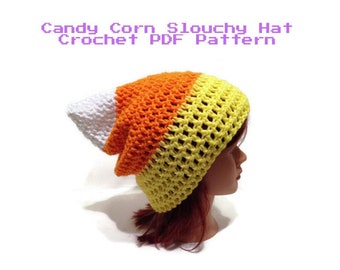 Candy Corn Hat Pattern, Halloween Crochet Pattern, Candy Crochet Pattern, Costume Pattern, PDF Crochet Pattern, DIY Halloween Costumes