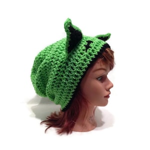 Zombie Cat, Green Cat Hat, Zombie Apocalypse, Cat Ears, Zombie Costume, Halloween Hat, Cat Cosplay, Hat with Ears, Cat Costume, Cat Stuff