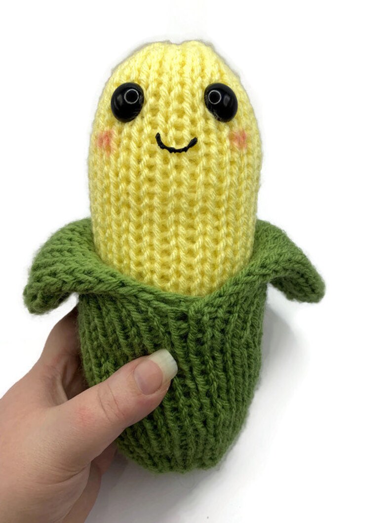 Corn Plushie, Corn Plush, Weird Gifts, Kawaii Plushies, Stocking Stuffers for Teens, Iowa Corn Plushie, Vegetable Amigurumi, Corn image 4