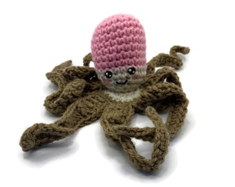 Ice Cream Octopus, Crochet Octopus Plushie, Desk Buddy, Weird Gifts, Kawaii Plushies, Foodimal Plush, Gift for Teens, Cute Stuff, Stuffies