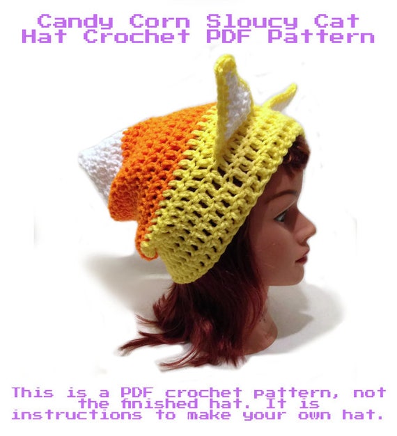 Candy Corn Hat Pattern Halloween 