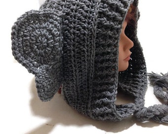 Elephant Hood, Elephant Cosplay, Elephant Hat, Animal Hood Elephant Hood, Elephant Cosplay, Elephant Hat, Animal Hood