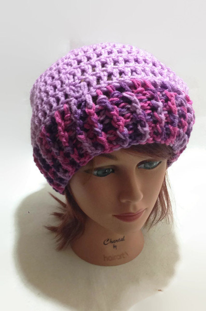Purple Pom Pom Hat Purple Winter Hat Slouchy Winter Beanie | Etsy