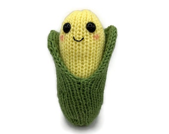 Corn Plushie, Corn Plush, Weird Gifts, Kawaii Plushies, Stocking Stuffers for Teens, Iowa Corn Plushie, Vegetable Amigurumi, Corn