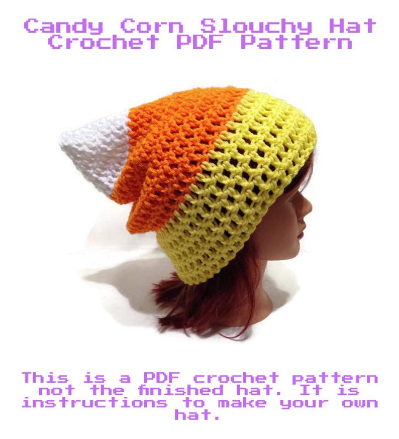 Candy Corn Hat Pattern, Halloween Crochet Pattern, Candy Crochet Pattern, Costume Pattern, PDF Crochet Pattern, DIY Halloween Costumes 