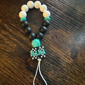 Mama Beaded Wristlet: Page Turner, Keychain, Jumpdrive Holder