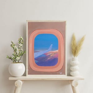 New Horizons – Dreamy Airplane Window Digital Download Wall Art (5 Sizes)