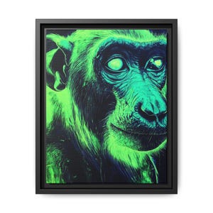 Vibrant Monkey Art Print, Colorful Monkey Wall Decor, Neon Jungle Artwork, Unique Home Decoration, Gift for Animal Lovers