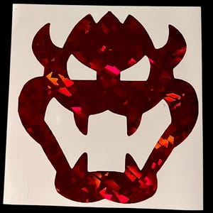 Bowser Logo Vinyl Sticker – Super Mario Inspired Decal | Gamer Sticker for Laptop, Car, Water Bottle | Waterproof & UV-Resistant