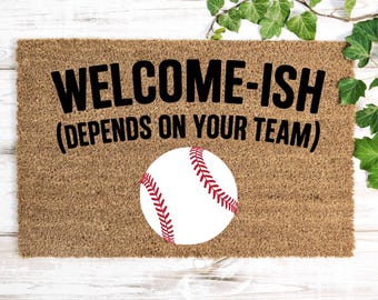 Funny Football Doormat | Welcome-ish Coir Mat