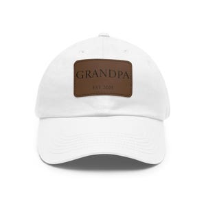 Grandpa Hat with Leather Patch (Rectangle)