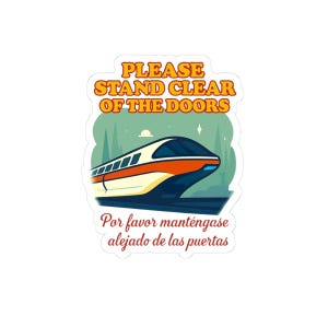 Sticker monorail, Sticker publicité train rétro, Décoration de voyage vintage, Stickers ordinateur portable, Cadeaux pour voyageurs, Stickers amateurs de train, Décoration d'intérieur unique