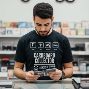 Carte de sport amusante, t-shirt de collection pour passe-temps, cadeau T-shirt amusant pour amateur de cartes, t-shirt de collection, fan de boxe, fan de MMA, fan de lutte, fan de course F1