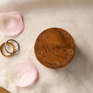Personalized Wooden Ring Box for Wedding Ceremony, Custom Engraved Engagement Proposal Holder, Bridal Gift for Her