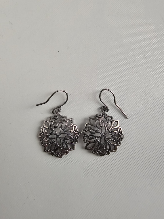 Bohemian Sterling Silver Dangle Earrings