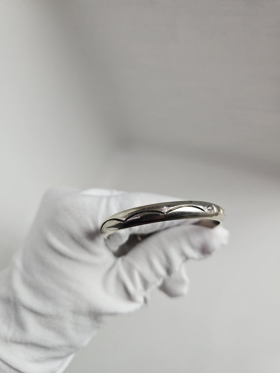 Vintage Solid Sterling Silver Bear Cuff Bracelet - image 3