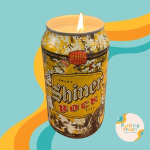 Citronella Candle | Shiner Bock Candle | Can Candle | Beer Candle | Soy Candle | Hand Poured Candle | Beer Lover | Unique Gift