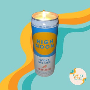 Citronella Candle | High Noon Vodka Seltzer Candle, Handmade Soy Wax, Custom Scented Candle, Custom Scent, Candle in Can, Unique Gift