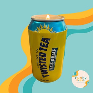 Citronella Candle | Twisted Tea Candle | Can Candle | Soy Candle | Hand Poured Candle | Tea Lover | Unique Gift