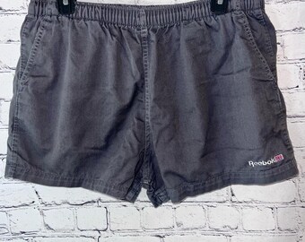 Reebok Vintage Gray Cotton Athletic Shorts Size Large