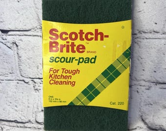 Vintage Scotch-Brite 3 M Grüner Topfreiniger 1988 Made In USA 1 Pad
