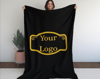Custom Logo Fleece Blanket: Personalized Corporate Gift
