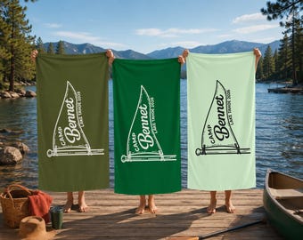 Custom 2026  Lake Trip Matching Towel with Family Name:  Camp Family Vacation Towel, Custom Lake Trip Towel, Summer Camp Gift, lake house