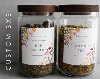 Custom Watercolor Pantry Labels | Personalized Kitchen Organization (Digital Download)