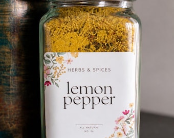 Custom Watercolor Herb Spice Labels | Personalized Kitchen Organization (Digital Download)