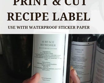 Printable Cleaning Labels | Natural DIY Cleaner Recipes (PDF Download)