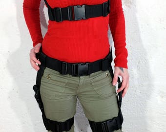 Chest Harness Thigh Harness Tomb Raider Set MEDIUM Cosplay Costume, cyber punk, Lara Croft Cosplay