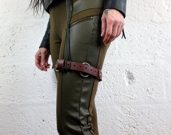 Brown Leather Garter Belt