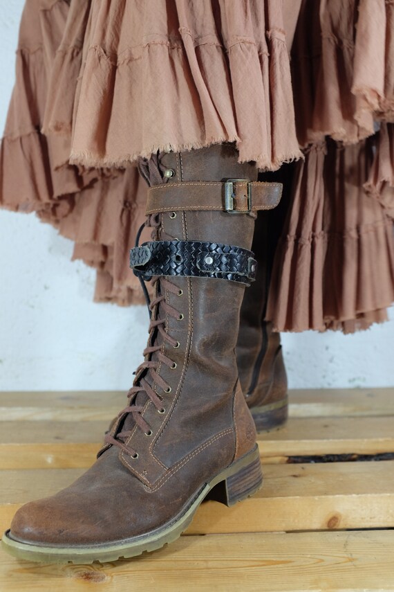 Real Leather Boot Strap Garter With 1 Bullet Loop Steampunk Etsy