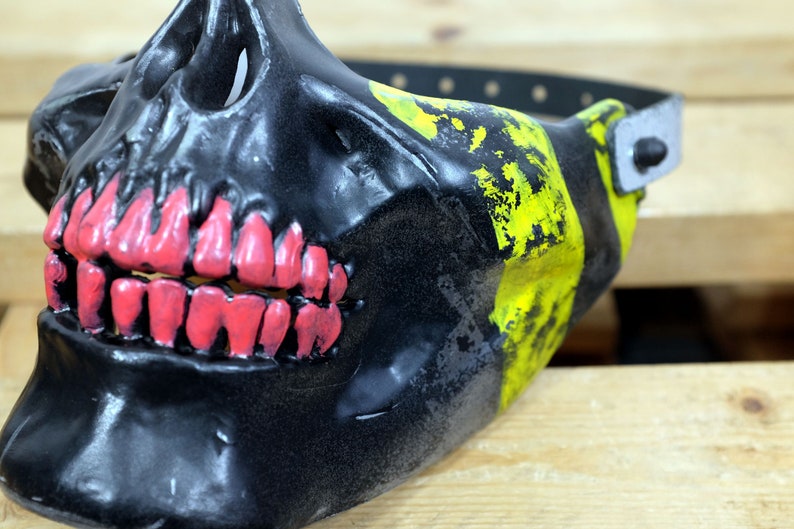 Post Apocalyptic Mask Burning Man Half Mask