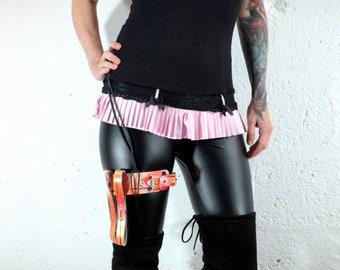 Unique Hand-Painted Leather Garter Belt - Perfect for Festivals! Cyberpunk, Pirate, Burning Man - Limited Time Sale
