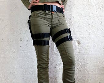Arnés de muslo GRANDE Tomb Raider, disfraz de Lara Croft,