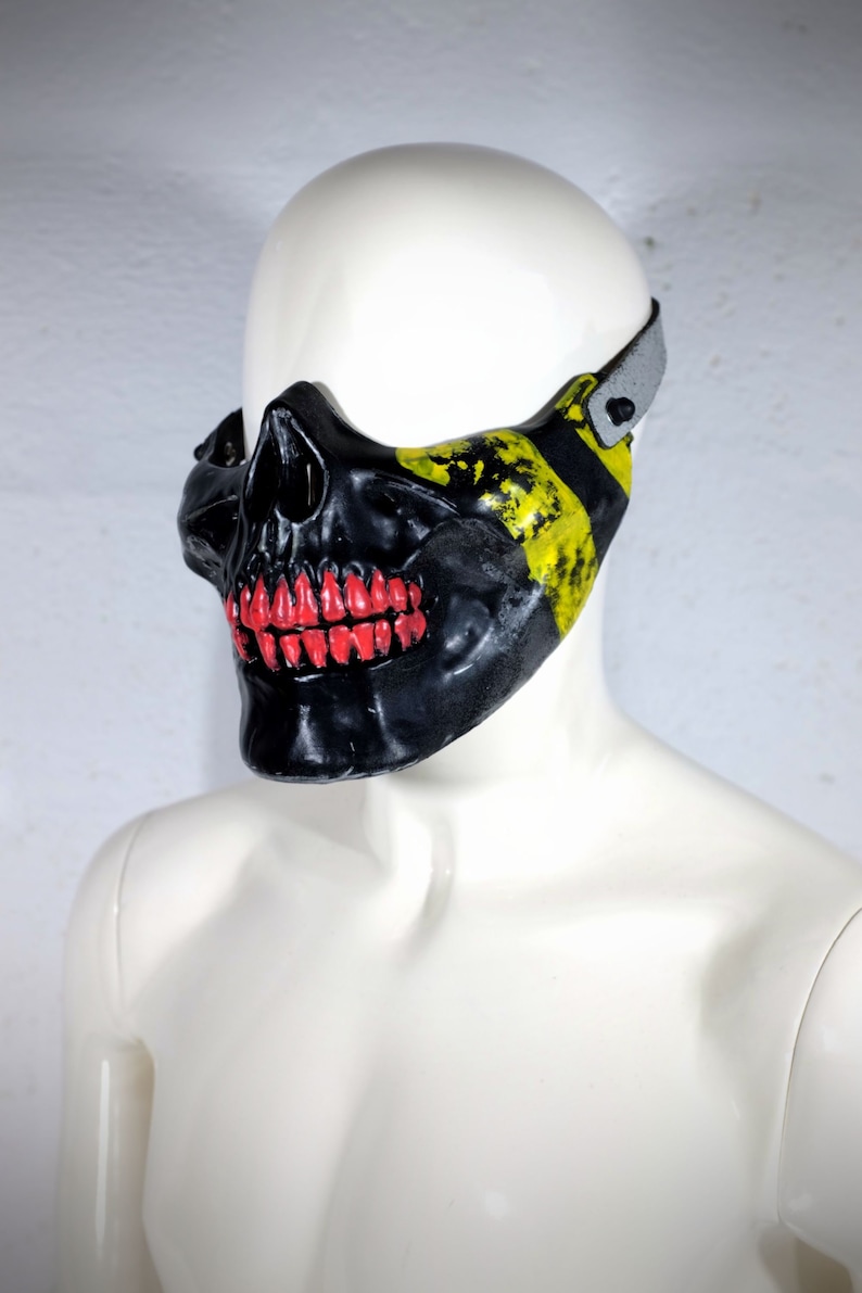 Post Apocalyptic Mask Burning Man Half Mask