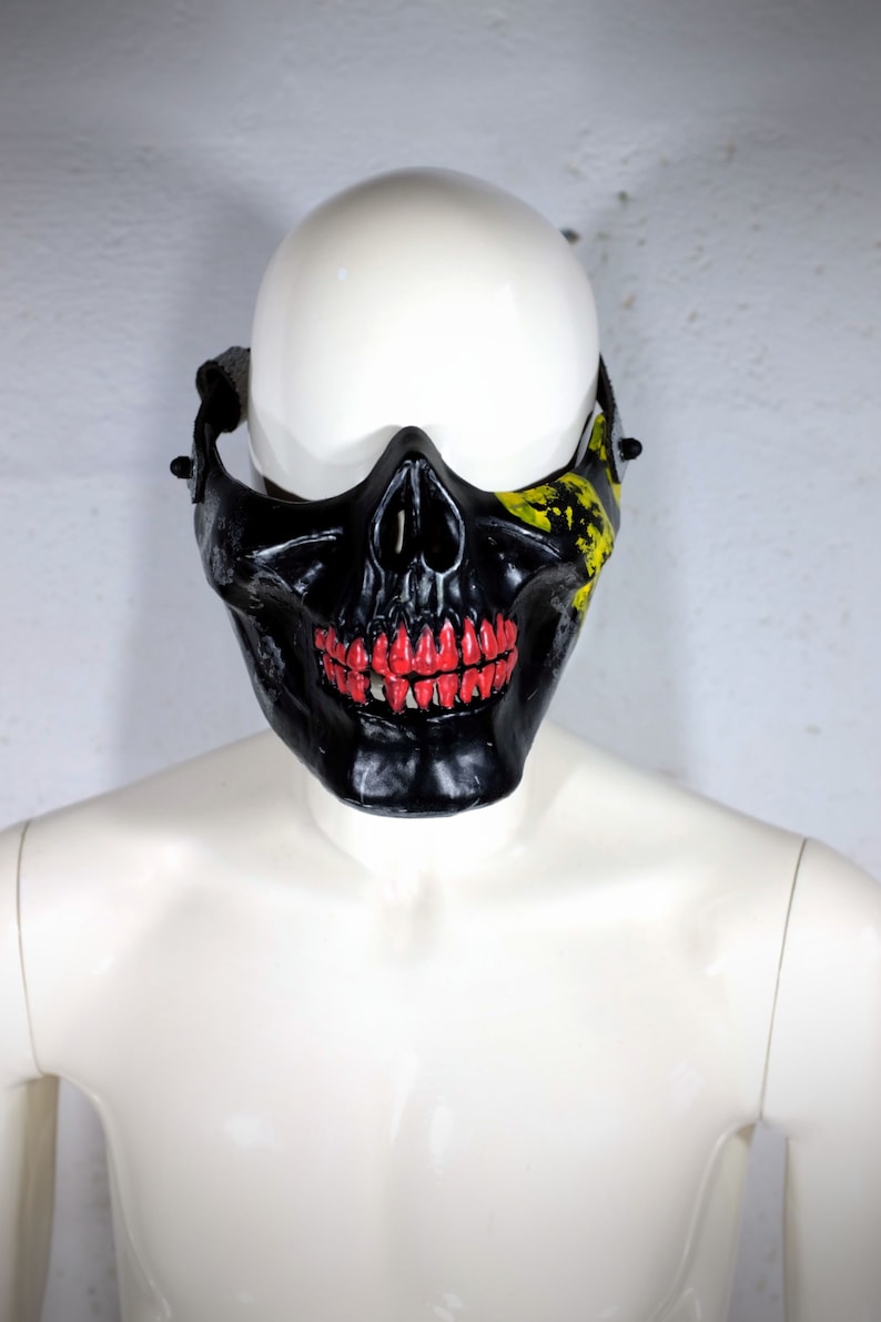 Post Apocalyptic Mask Burning Man Half Mask