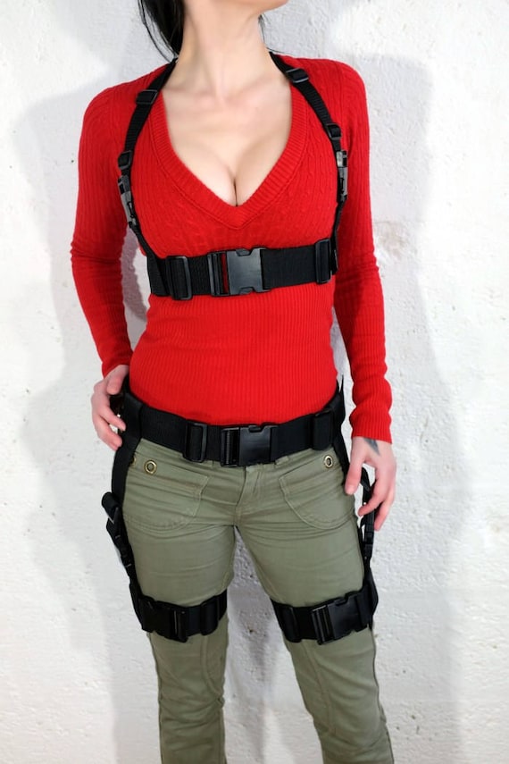Chest Harness Thigh Harness Tomb Raider Set MEDIUM Cosplay Costume, Cyber  Punk, Lara Croft Cosplay 