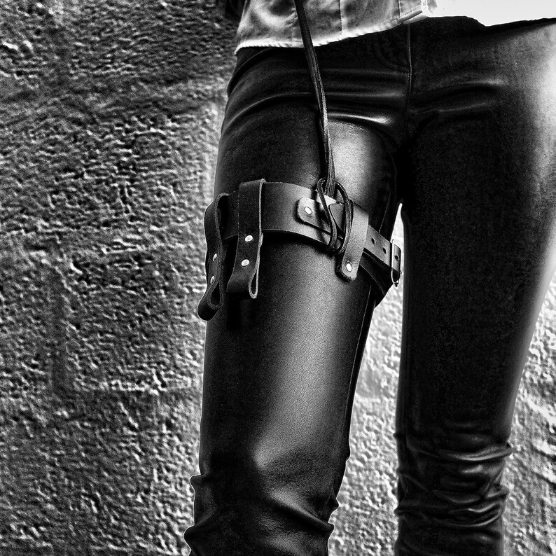 Leather Garter Belt Unisex Steampunk Wasteland Mad Max Etsy