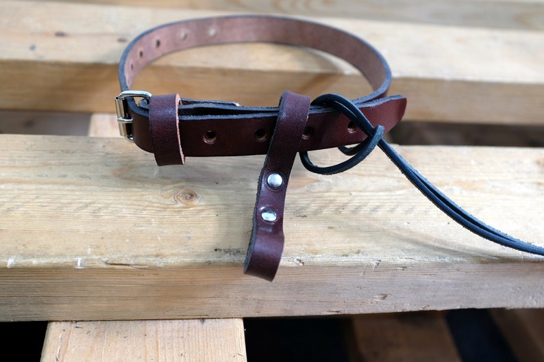 Vintage Leather Garter Belt Brown Etsy