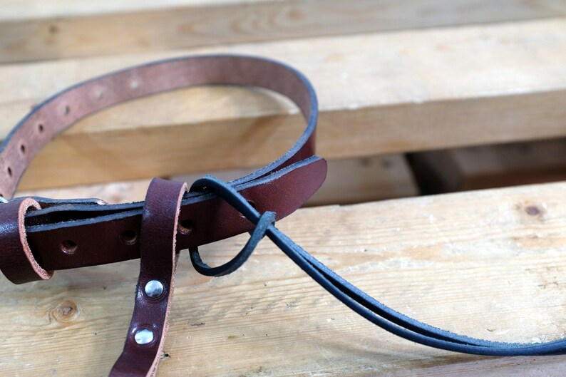 Vintage Leather Garter Belt Brown Etsy