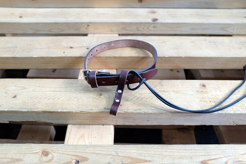 Vintage Leather Garter Belt Brown Etsy