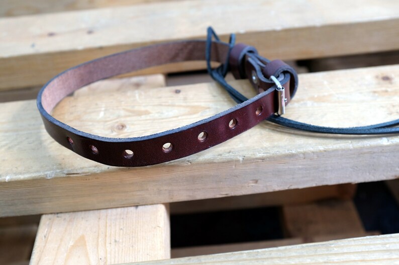 Vintage Leather Garter Belt Brown Etsy