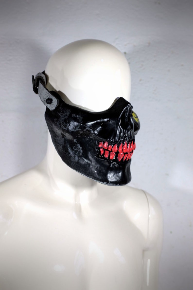 Post Apocalyptic Mask Burning Man Half Mask