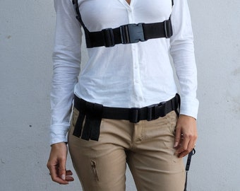 Conjunto de cinto peitoral e cinto de coxas GRANDE Tomb Raider